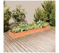 vidaXL Garden Raised Bed with Liner Brown 240x45x25 cm Solid Wood Fir