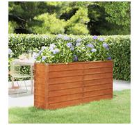 Garden Raised Bed Corten Steel Rusty 160x40x77cm Deep Planter Outdoor Vegetable