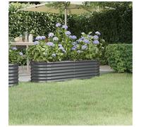 vidaXL Garden Raised Bed Galvanised Steel 152x40x36 cm Anthracite