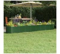 vidaXL Garden Raised Bed Galvanised Steel 332x40x36 cm Green