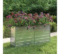 vidaXL Raised Bed 160x40x77cm Galvanized Steel Silver