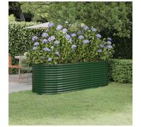 Garden Planter Patio Flower Pot Raised Garden Bed Powder-coated Steel vidaXL