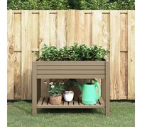 (light brown) vidaXL Garden Raised Bed Outdoor Planter Pot Patio Flower Bed Polypropylene