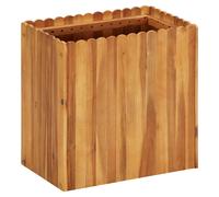 Garden Raised Bed Natural Wood Solid Acacia 50x30x50cm Slatted Planter Handmade