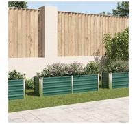 vidaXL Garden Raised Bed Galvanised Steel 160x40x45cm Green Plant Raised Bed