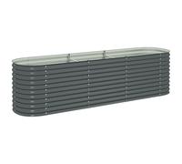 Garden Raised Bed Outdoor Planter Flower Plant Stand Galvanised Steel vidaXL