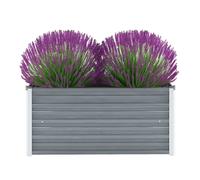 vidaXL Garden Raised Bed Galvanised Steel 100x40x45cm Grey Plant Raised Bed