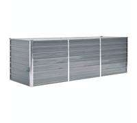 vidaXL Garden Raised Bed Galvanised Steel 240x80x77cm Grey