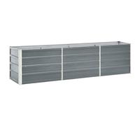 Vidaxl Garden Raised Bed Galvanised Steel 240X40X45 Cm Grey