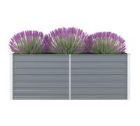 vidaXL Raised Garden Bed 160x80x45cm Galvanised Steel Grey Patio Planter Pot