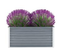 vidaXL Garden Raised Bed Galvanised Steel 100x40x45cm Grey Plant Raised Bed