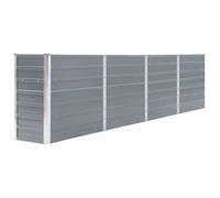 vidaXL Raised Garden Bed 320x40x77 cm Galvanised Steel Grey