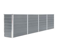 vidaXL Raised Garden Bed 320x40x77 cm Galvanised Steel Grey