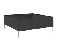 vidaXL Garden Raised Bed Black 100x100x25 cm Steel, Black