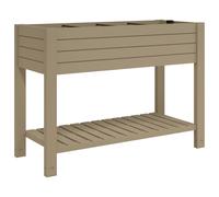 (light brown) vidaXL Garden Raised Bed Outdoor Planter Pot Patio Flower Bed Polypropylene