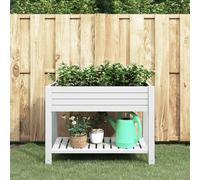 vidaXL Garden Raised Bed White 110x45x79 cm Polypropylene