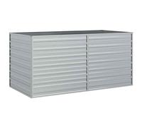 vidaXL Garden Raised Bed 160x80x77 cm Galvanized Steel Silver
