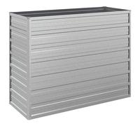 vidaXL Garden Raised Bed 100x40x77 cm Galvanized Steel Silver Flower Box Pot