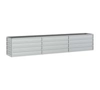 vidaXL Raised Bed 240x40x45cm Galvanized Steel Silver, Silver
