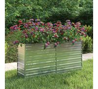 Garden Raised Bed Patio Outdoor Planter Flower Box Galvanized Steel vidaXL