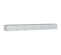 Raised Garden Bed Galvanised Steel Silver 480x80x45cm Outdoor Heavy Duty Planter