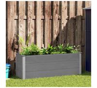 vidaXL Garden Raised Bed WPC 150x50x54cm Grey Outdoor Lawn Flower Pot Raised Bed