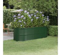 Garden Raised Bed Powder-coated Steel 224x80x68 cm Green Berkfield Home Green One Size