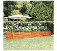Garden Raised Bed Rusty Corten Steel 400x80x45 cm Heavy Duty Planter Deep XL