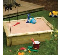 Garden Raised Bed Sandpit Childrens Square Flower Bed Rowlinson