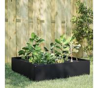 Garden Raised Bed Steel Black 100x100x25 cm Heavy Duty Open Bottom Planter Large