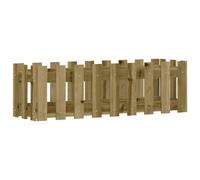 Garden Raised Bed with Fence Design Outdoor Planter Solid Wood Pine vidaXL