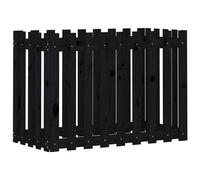 Garden Raised Bed with Fence Design Outdoor Planter Solid Wood Pine vidaXL