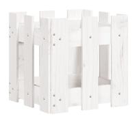 (white pine, 30 x 30 x 30 cm) vidaXL Garden Raised Bed with Fence Design Outdoor Planter Solid Wood Pine