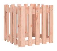 (natural douglas, 50 x 50 x 50 cm) vidaXL Garden Raised Bed with Fence Design Outdoor Planter Solid Wood Pine