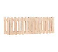 Garden Raised Bed with Fence Design Outdoor Planter Solid Wood Pine vidaXL