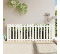 Garden Raised Bed with Fence Design White 200x50x70 cm Solid Wood Pine