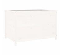 vidaXL Garden Raised Bed White 119.5x82.5x78 cm Solid Pine, White