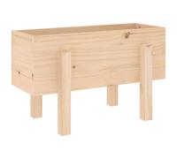 (natural pine, 62 x 30 x 38 cm) vidaXL Garden Raised Bed Wooden Planter Pot Patio Flower Bed Solid Wood Pine