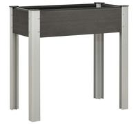 Garden Raised Bed WPC Grey Outdoor Planter Pot Flower Box Multi Sizes vidaXL