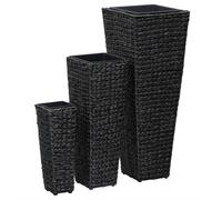 Garden Raised Beds 3 pcs Water Hyacinth Black Berkfield Home Black One Size