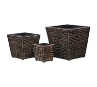 Garden Raised Beds 3 pcs Water Hyacinth Brown Berkfield Home Brown One Size