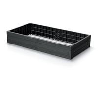 Garden Raised Grow Beds -STRONG- Rectangle Square Hex Vegetable Herb BOX Planter Trough (Anthracite, Rectangle 75cm x 150cm)