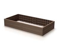 Garden Raised Grow Beds -STRONG- Rectangle Square Hex Vegetable Herb BOX Planter Trough (Brown, Rectangle 75cm x 150cm)