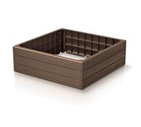 Garden Raised Grow Beds -STRONG- Rectangle Square Hex Vegetable Herb BOX Planter Trough (Brown, Square 75cm x 75cm)