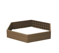 Garden Raised Grow Beds -STRONG- Rectangle Square Hex Vegetable Herb BOX Planter Trough (ECO Naturo, Oval 130cm x 150cm)