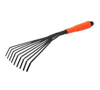 Garden Rake, 16x5" Anti-Rust Sturdy Hand Rake with Ergonomic Handle, Compact & Portable Leaf for Gardening, Cultivating, Garden Sweep Yard Flower BedsGarden