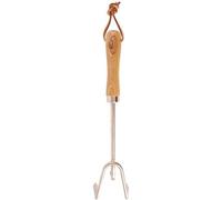 Garden Rake with Wooden Handle Fallen Fruits Brown One Size