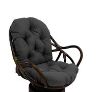 Garden Rattan Swivel Rocking Chair Cushion Set - High Back Outdoor Patio Seat Pads with Ties for Lounge Sofa Replacement - Comfortable Cushions (Chairs Not Included)
