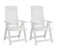 Garden Reclining Chairs Outdoor Armchair Recliner Dining Chair 2 pcs PP vidaXL