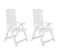Garden Reclining Chairs Outdoor Dining Chairs Folding Seat Plastic vidaXL